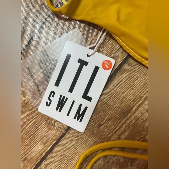 ITL Mustard Stripes Bikini Top & Bottom Set - Picture 5 of 5